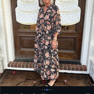 Spartina 449 floral flowy maxi dress Large